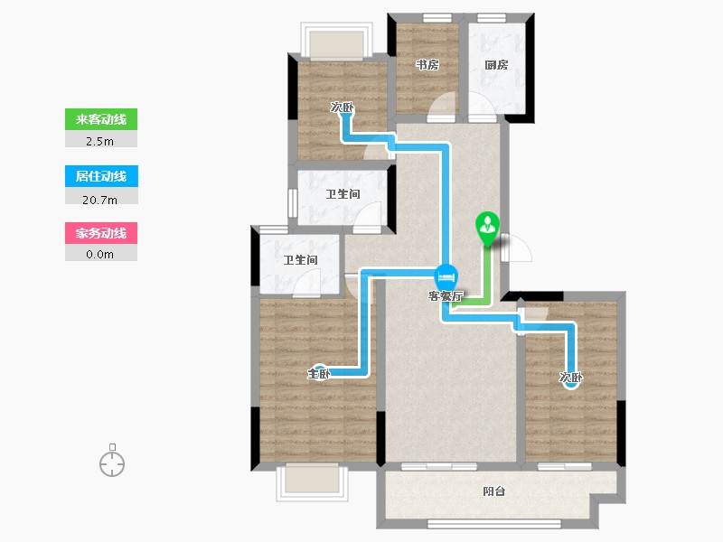 江苏省-常州市-保利紫荆公馆-93.31-户型库-动静线