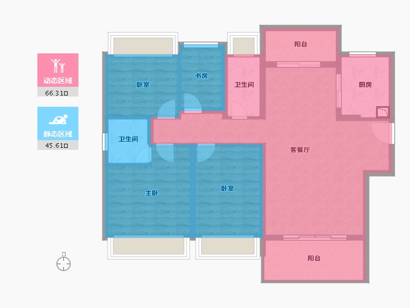 广东省-湛江市-海蓝奥园滨江一号-100.12-户型库-动静分区