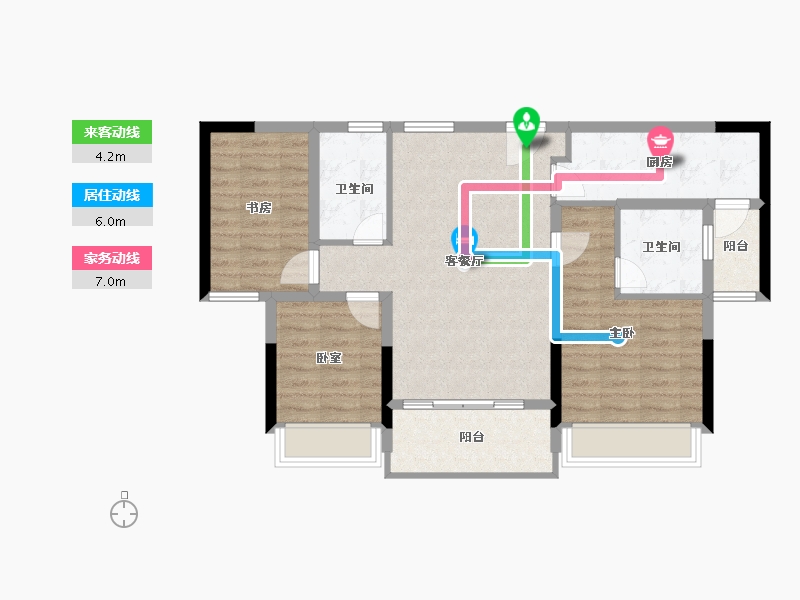 广东省-湛江市-海蓝奥园滨江一号-84.36-户型库-动静线