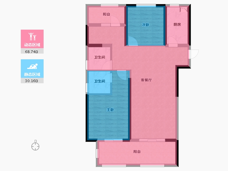 河南省-郑州市-融侨美域-88.01-户型库-动静分区