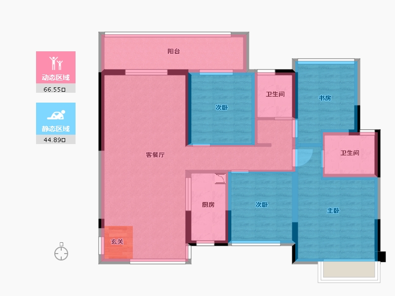 广西壮族自治区-桂林市-金科集美东方-98.94-户型库-动静分区