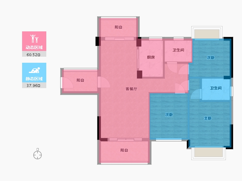 广东省-河源市-雍和园-88.89-户型库-动静分区