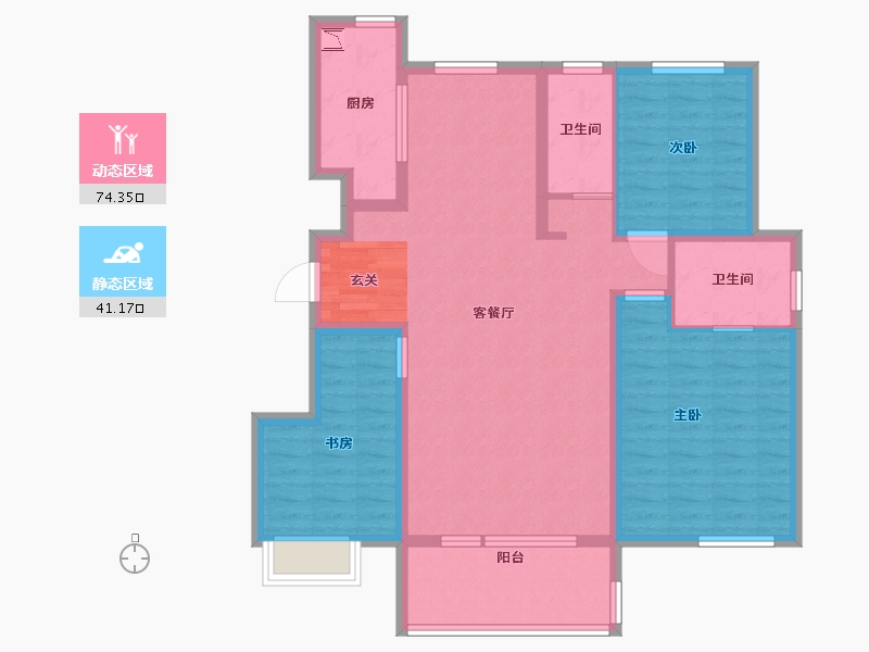 山东省-青岛市-国际健康生态谷-103.20-户型库-动静分区