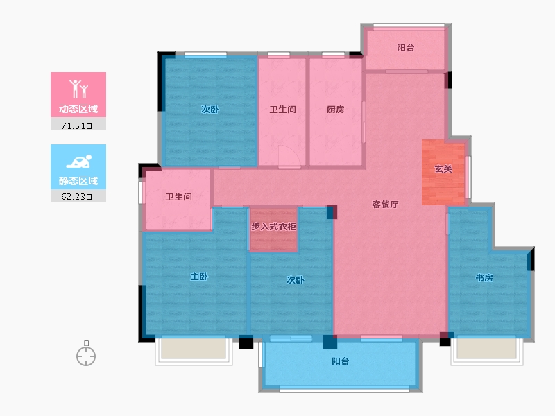 广西壮族自治区-桂林市-文源学府-122.30-户型库-动静分区