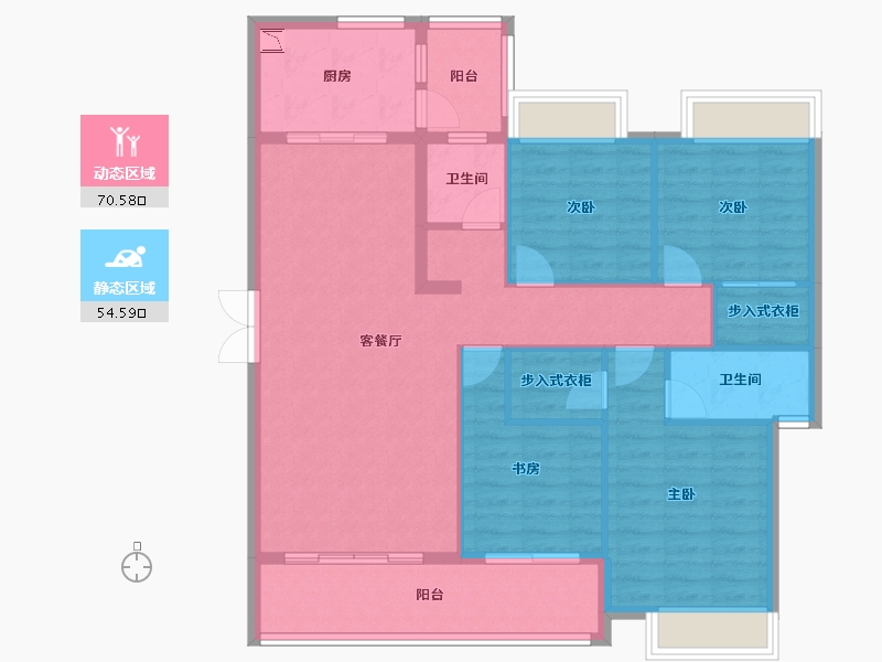 贵州省-毕节市-金街壹号院子-113.26-户型库-动静分区