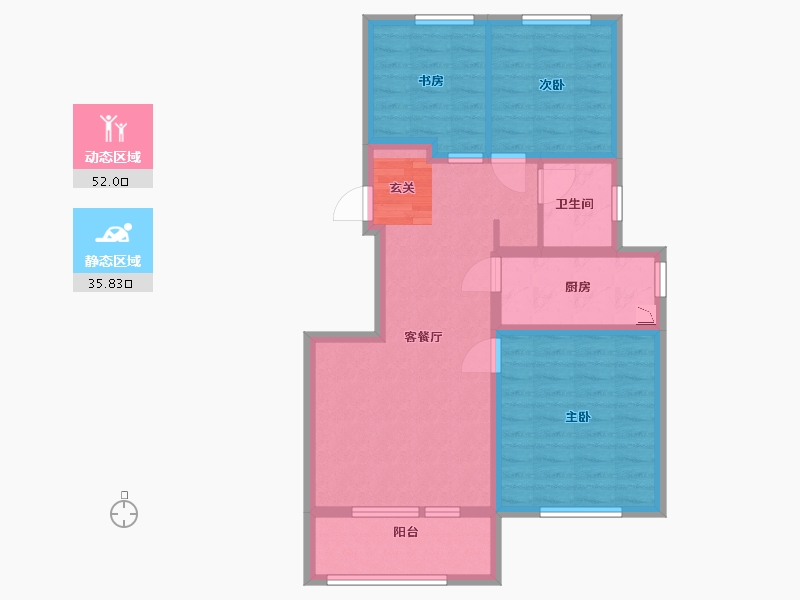 山东省-青岛市-国际健康生态谷-77.60-户型库-动静分区