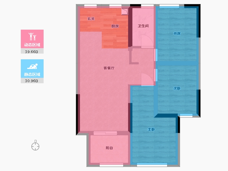 广西壮族自治区-桂林市-牧川智汇公馆-61.99-户型库-动静分区