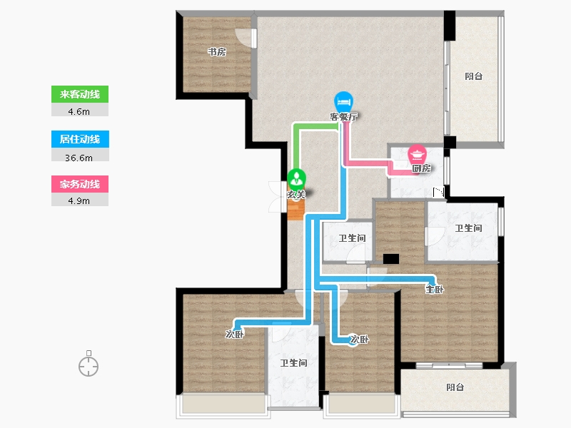 浙江省-温州市-时代滨江上品-154.01-户型库-动静线