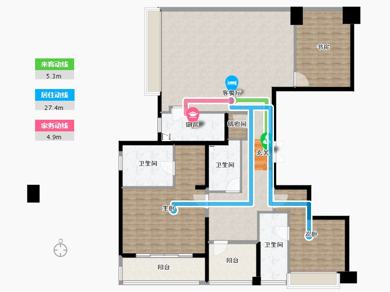 浙江省-温州市-时代滨江上品-178.01-户型库-动静线