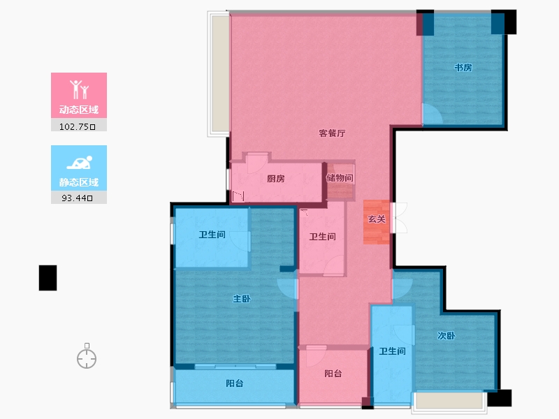 浙江省-温州市-时代滨江上品-178.01-户型库-动静分区