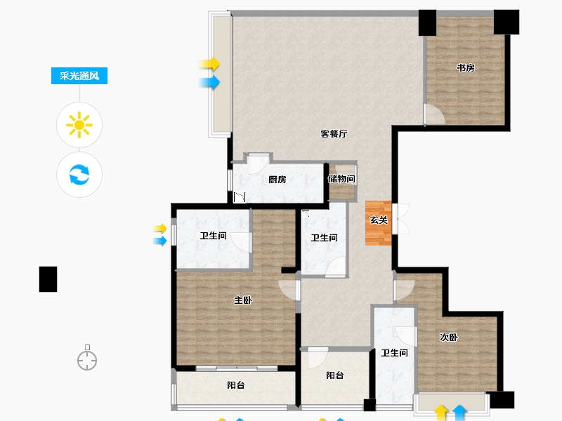 浙江省-温州市-时代滨江上品-178.01-户型库-采光通风