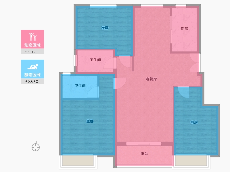 江苏省-徐州市-明发桃源名著-92.00-户型库-动静分区