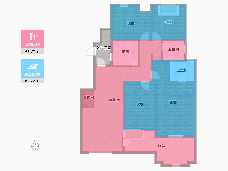 上海-上海市-长城逸府-121.00-户型库-动静分区