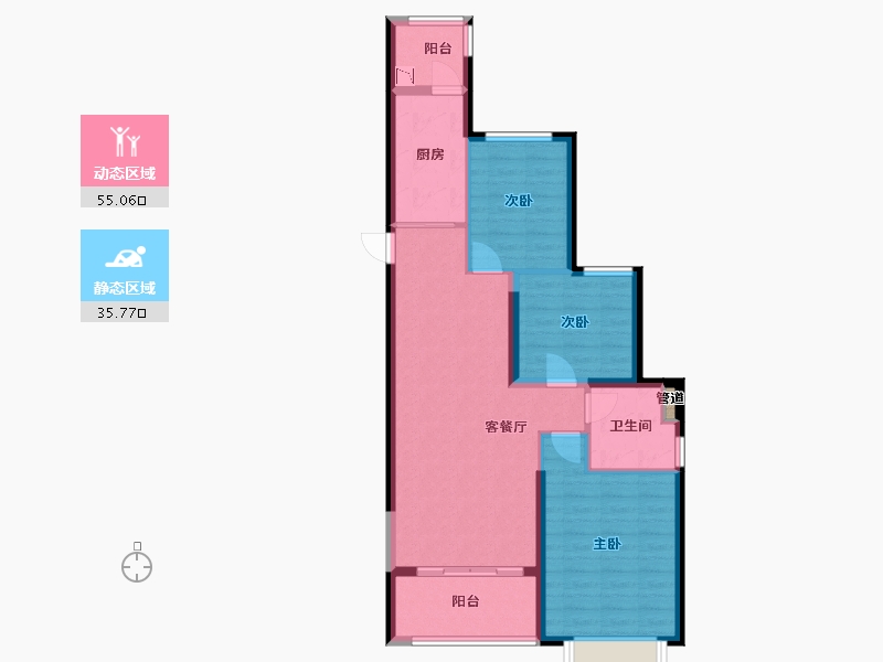 山西省-太原市-太原恒大金碧天下-81.50-户型库-动静分区