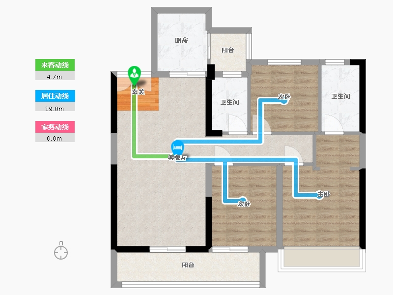 湖南省-衡阳市-大衡城邦-88.48-户型库-动静线