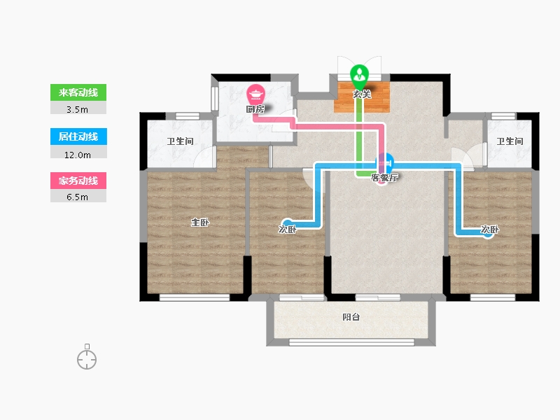 湖南省-衡阳市-大衡城邦-89.10-户型库-动静线