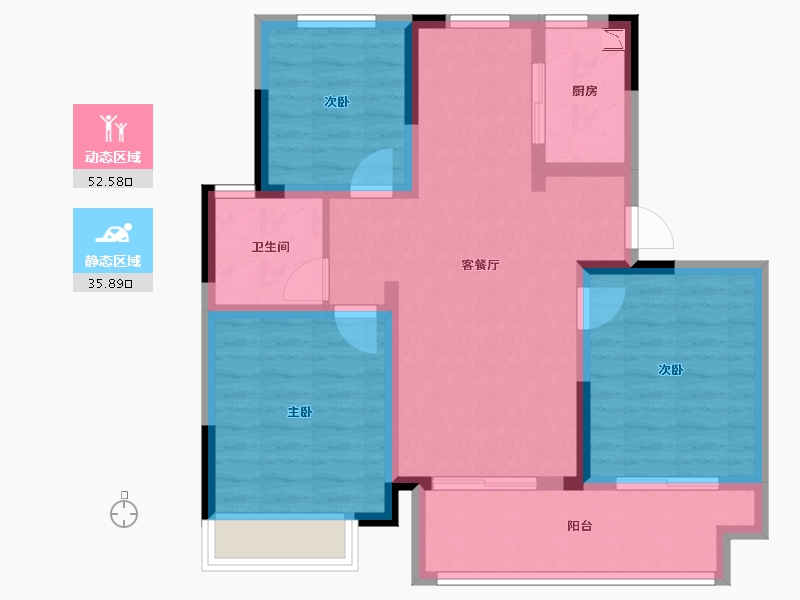 江苏省-常州市-塘樾家园-78.39-户型库-动静分区