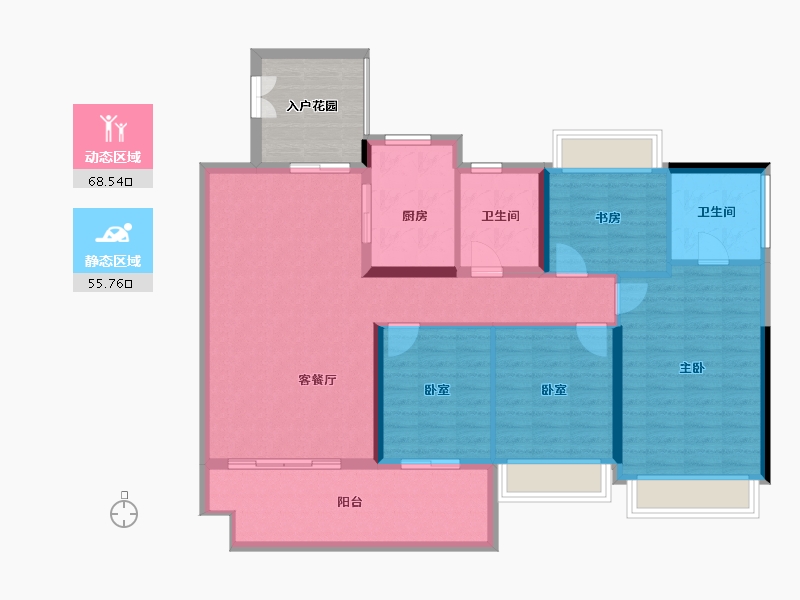 广东省-湛江市-民大蓝海峰境-120.05-户型库-动静分区