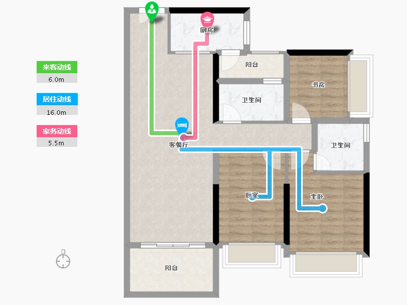 广东省-湛江市-民大蓝海峰境-89.32-户型库-动静线