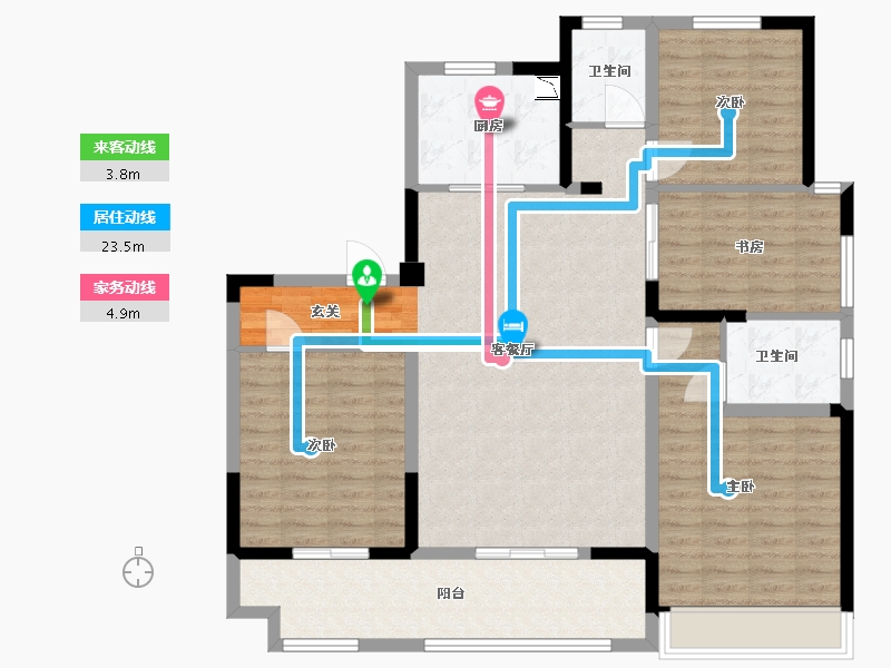 山东省-济宁市-锦绣华城・繁华里-117.58-户型库-动静线