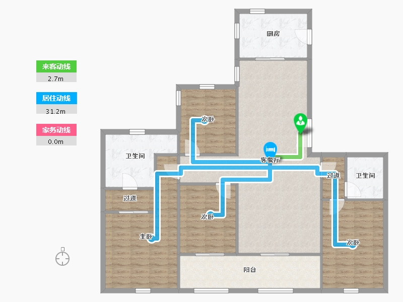 江苏省-南京市-保利天悦-134.62-户型库-动静线