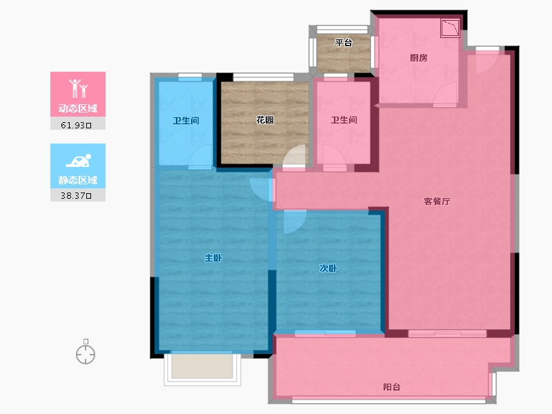 江苏省-常州市-港悦府-98.40-户型库-动静分区