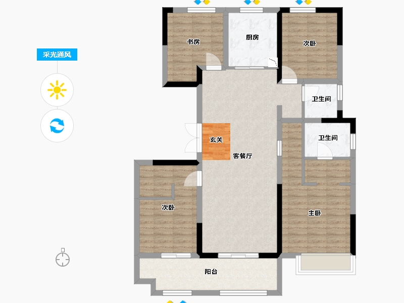 河南省-郑州市-融侨悦城-110.40-户型库-采光通风