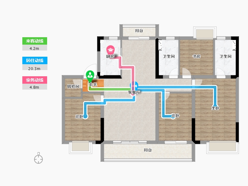 江西省-赣州市-新旅中书文旅城-114.00-户型库-动静线