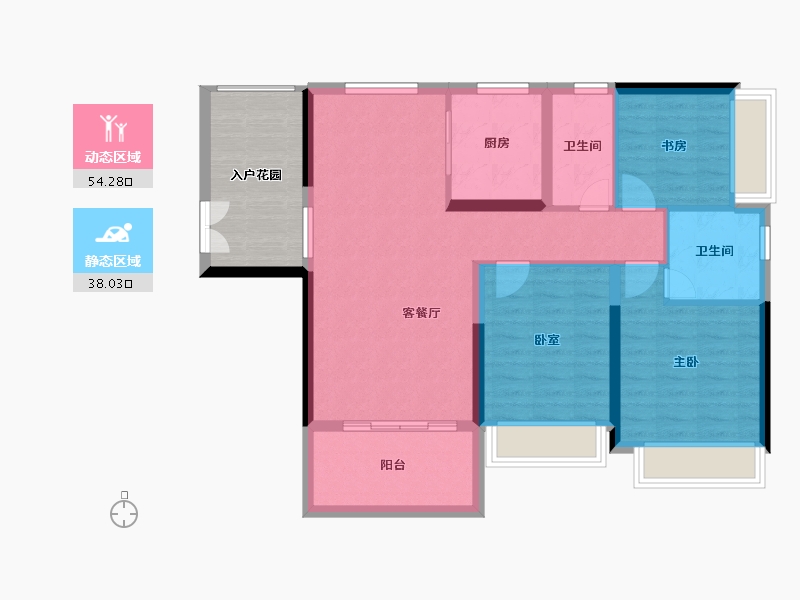 广东省-湛江市-民大蓝海峰境-92.07-户型库-动静分区