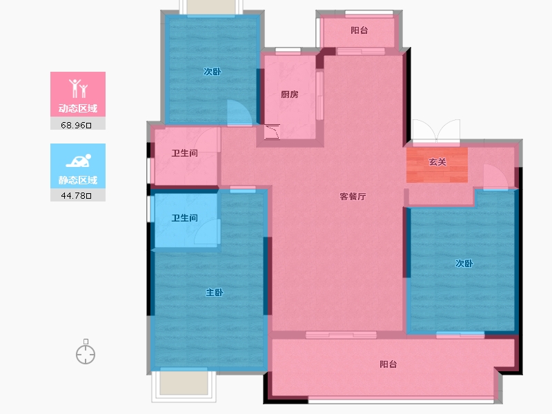 河南省-信阳市-光州壹号院-101.61-户型库-动静分区