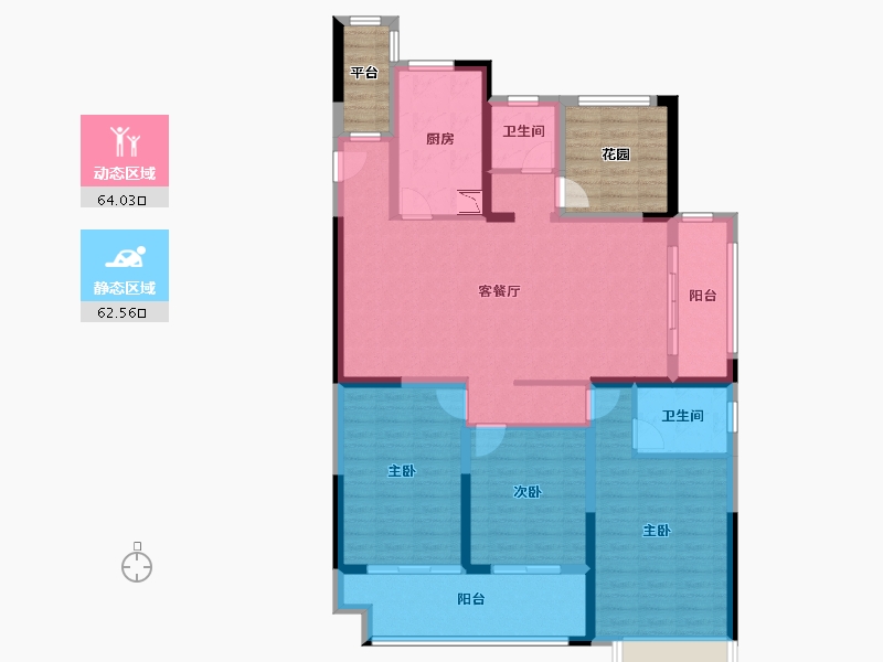 江苏省-常州市-港悦府-124.00-户型库-动静分区