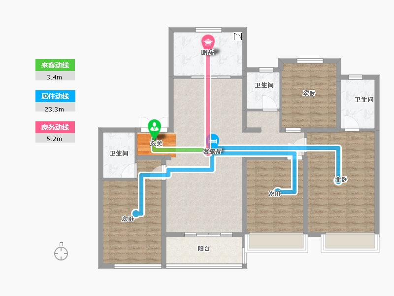 河北省-石家庄市-旭辉铂宸府-124.74-户型库-动静线