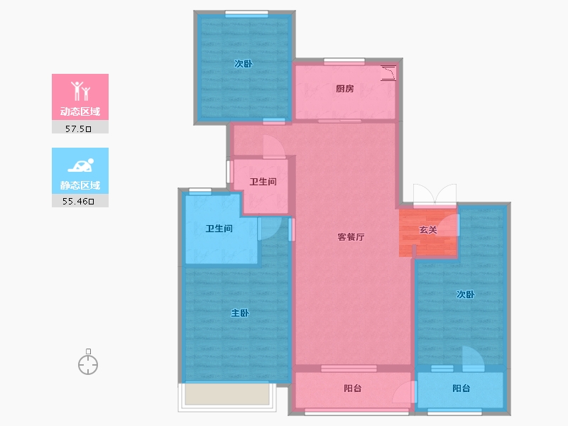 河北省-石家庄市-旭辉铂宸府-100.80-户型库-动静分区