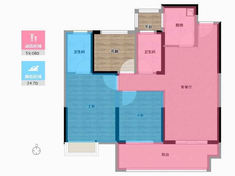 江苏省-常州市-港悦府-93.60-户型库-动静分区