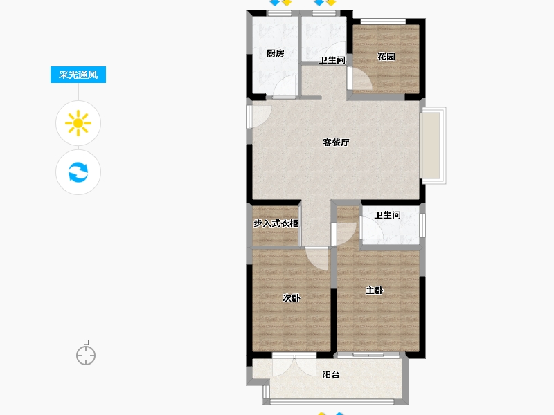 江苏省-常州市-港悦府-99.21-户型库-采光通风