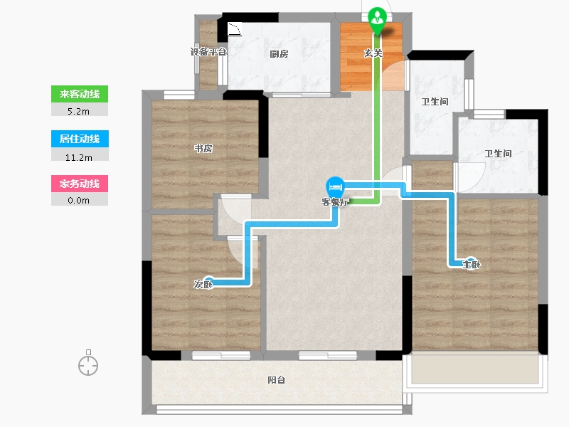 浙江省-杭州市-融信展望-79.23-户型库-动静线