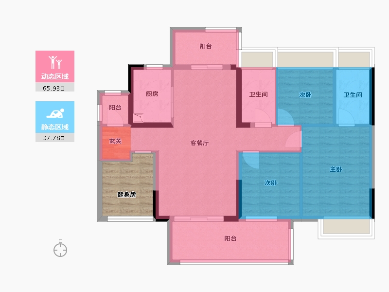 广东省-韶关市-金科集美江山-99.93-户型库-动静分区