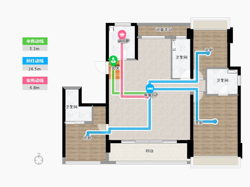 浙江省-温州市-时代滨江上品（新品）-134.00-户型库-动静线