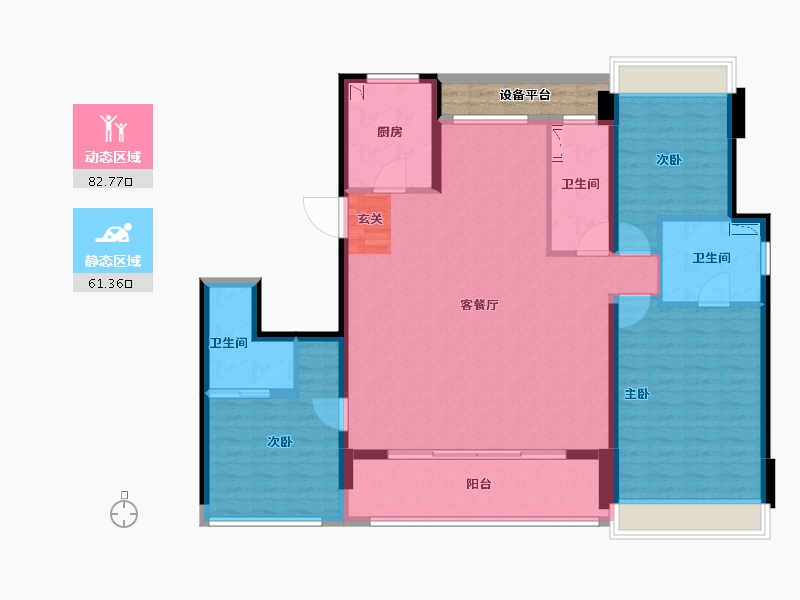 浙江省-温州市-时代滨江上品（新品）-134.00-户型库-动静分区