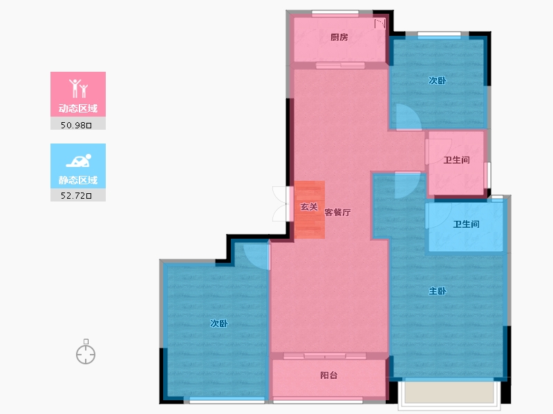 浙江省-温州市-多弗奥林匹克花园-94.00-户型库-动静分区