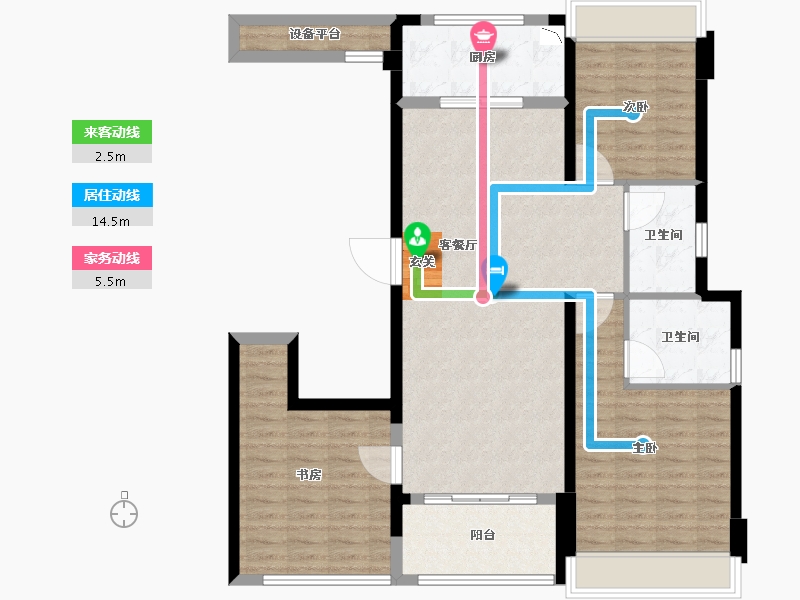 浙江省-温州市-时代滨江上品（新品）-104.00-户型库-动静线