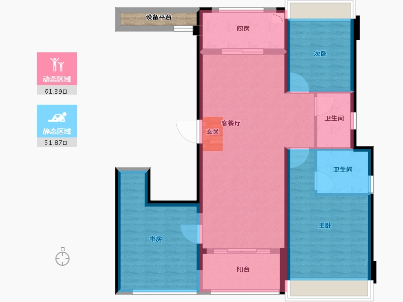 浙江省-温州市-时代滨江上品（新品）-104.00-户型库-动静分区