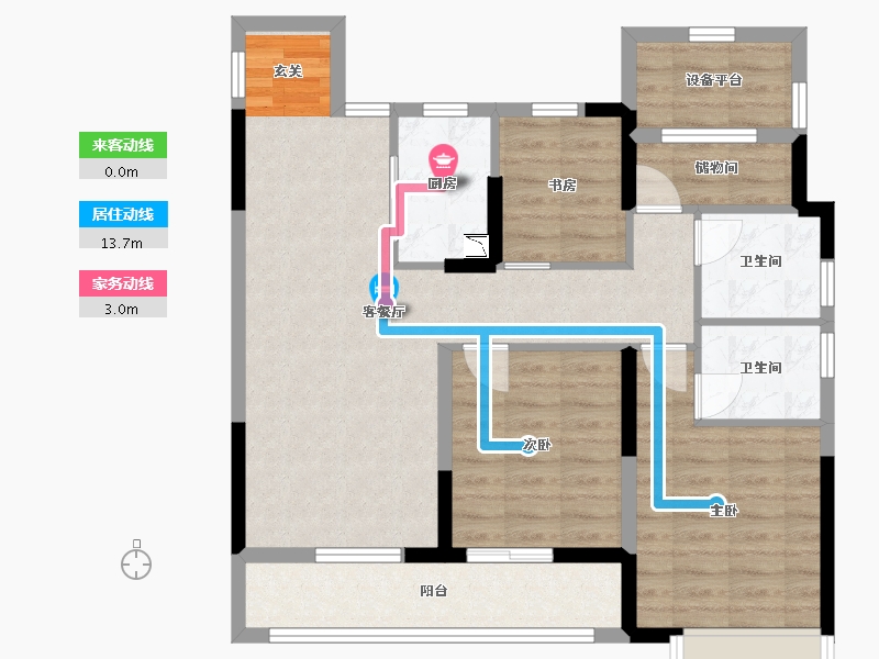 浙江省-杭州市-保亿阳光城丽光城-86.41-户型库-动静线