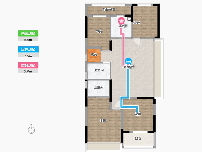 浙江省-杭州市-融信展望-103.04-户型库-动静线