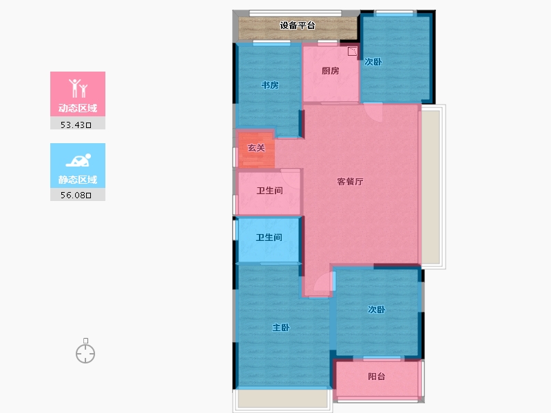 浙江省-杭州市-融信展望-103.04-户型库-动静分区