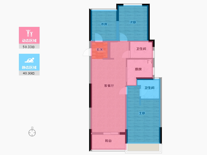 浙江省-杭州市-融信展望-81.17-户型库-动静分区