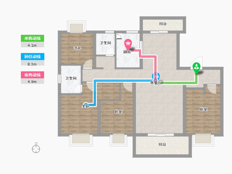 湖北省-孝感市-水岸华府-110.27-户型库-动静线