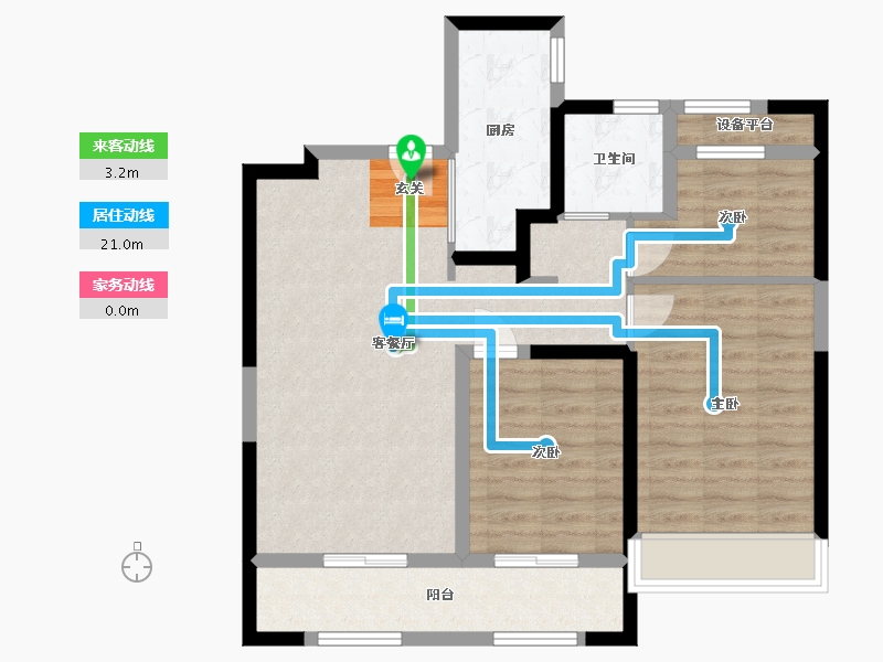 甘肃省-天水市-世茂云海郡-79.68-户型库-动静线