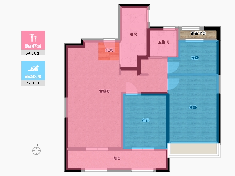 甘肃省-天水市-世茂云海郡-79.68-户型库-动静分区