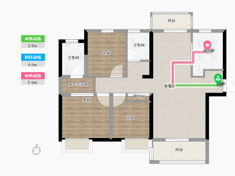 河南省-郑州市-郑州绿地城-88.00-户型库-动静线